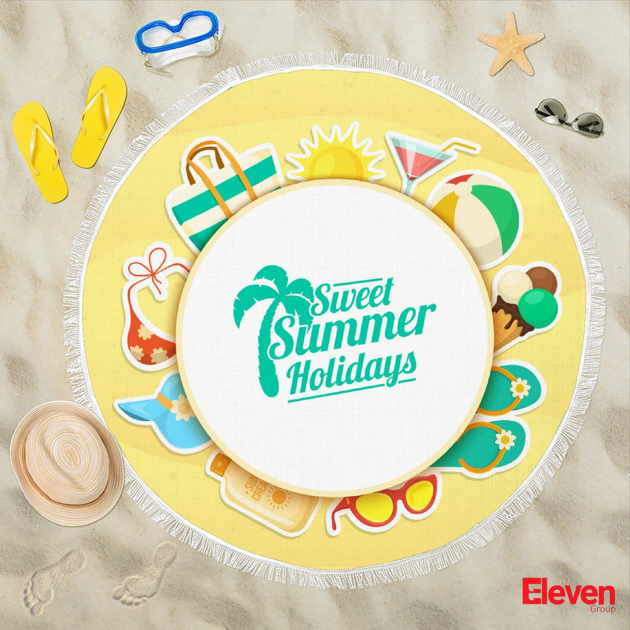 Eleven Group Beach Blanket waterproof 150 *150CM